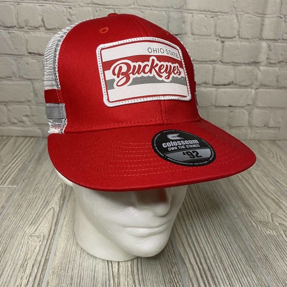 Colosseum Athletics Other - Colosseum ‘92 Ohio State Buckeyes Patch Mesh Trucker Hat Snapback Scarlet New
